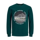 JACK & JONES Erkek Jcomapping Sweat Crew Neck Sweatshirt, Derin Cam Göbeği, XXL