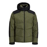 Jack & Jones Erkek JCOOTIS PUFFER SN Mont, Koyu Yağ Yeşili, S