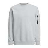 JACK & JONES Erkek Jcoshade Sweat Crew Neck Sn Sweatshirt, Gri, XXL
