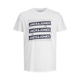 JACK & JONES Erkek Jcospirit Logo Tee Ss bisiklet yaka tişört, Beyaz, XXL