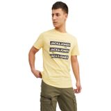 JACK & JONES Erkek Jcospirit Logo Tee Ss bisiklet yaka tişört, sarı (Pale Banana), M
