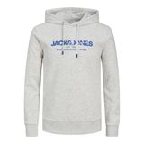 JACK & JONES Erkek Jjalvis Sweat Hood kapüşonlu kazak, beyaz melanj, M