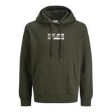 JACK & JONES Erkek Jjalvis Sweat Hood kapüşonlu kazak, Duffel Bag, L