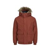 Jack & Jones Erkek Jjchamp Kapüşonlu Mont 12236822 Tarçın
