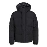 JACK & JONES Erkek Jjebradley Puffer Hood Sn Kapitone Ceket, Siyah, XL