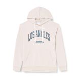 JACK & JONES Erkek Jjebradley Varsity Sweat Hood Styd kapüşonlu kazak, Moonbeam, L