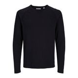 JACK & JONES Erkek Jjebreeze Knit Crew Neck Sn örgü kazak, Siyah, L