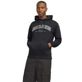 JACK & JONES Erkek Jjecaleb Varsity Sweat Hood Noos kapüşonlu kazak, Siyah, M