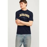 Jack & Jones Erkek Jjecaleb Varsity Tişört 12257579 12257579018 - Lacivert
