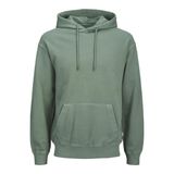 JACK & JONES Erkek Jjecharge Faded Sweat Hood Noos kapüşonlu kazak, Iceberg Green., S