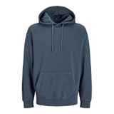 JACK & JONES Erkek Jjecharge Faded Sweat Hood Noos kapüşonlu kazak, Mood Çivit Mavisi, XL