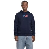 JACK & JONES Erkek Jjecorp Graphic Sweat Hood Noos kapüşonlu kazak, Mavi, XL