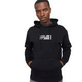 JACK & JONES Erkek Jjecorp Graphic Sweat Hood Noos kapüşonlu kazak, Siyah, S