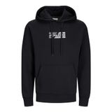 JACK & JONES Erkek Jjecorp Graphic Sweat Hood Noos kapüşonlu kazak, Siyah, XL