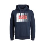 JACK & JONES Erkek Jjecorp Logo Sweat Hood Noos kapüşonlu kazak, Navy Blazer Play 5, L