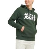 JACK & JONES Erkek Jjecorp Logo Sweat Hood Noos Sweatshirt, Mountain View Reg/Large Print, M