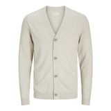 JACK & JONES Erkek Jjeemil Knit Button Cardigan Noos örgü ceket, Oatmeal/Detay: melanj, XL