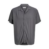 JACK & JONES Erkek Jjejeff Solid Resort Shirt S/S Sn Pls kısa kollu gömlek, castlerock, 3XL Plus