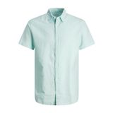 JACK & JONES Erkek JJELINEN BLEND SHIRT SS SN Gömlek, Soothing Sea, M