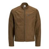 JACK & JONES Erkek JJEROCKY NOOS Suni Deri Ceket, Cognac, S EU
