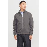 Jack & Jones Erkek Jjerush Dik Yaka Bomber Ceket 12204277 Gri