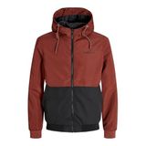 JACK & JONES Erkek Jjerush Hood Bomber Noos Pls Bomber ceket, Yanık Kına, M