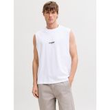 JACK & JONES Erkek Jjesoho Kolsuz Tişört Sn, Beyaz, S