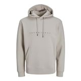 JACK & JONES Erkek Jjestar Jj Sweat Hood Noos kapüşonlu kazak, Moonbeam, L