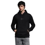 JACK & JONES Erkek Jjhakkai Sweat Hood kapüşonlu kazak, Siyah/Baskı: Tarama, XXL