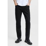 Jack & Jones Erkek Jjiclark Jeans Günlük Tarzda Desenli Boru Paça Siyah Kumaş Malzemesi