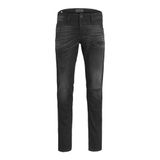 JACK & JONES Erkek JJIGLENN JJFOX GE 124 Jeans, Black Denim, 27/30