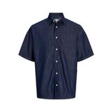 Jack & Jones Erkek JJITOKYO SHIRT S/S WI 822 Gömlek, Blue Denim, L