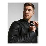 Jack & Jones Erkek Jj&j Suya Dayanıklı PU Deri Biker Ceket Siyah