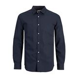 Jack & Jones, Erkek, JJJOE SHIRT LS PLAIN, Gömlek, Navy Blazer, L