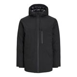 JACK & JONES Erkek Jjpayne Ceket Parka, Siyah, S