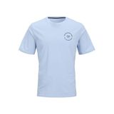 JACK & JONES Erkek Jjsimon Tee Ss bisiklet yaka tişört, Chambray Blue/Print:small, M