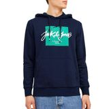 JACK & JONES Erkek Jjtiley Sweat Hood kapüşonlu kazak, Lacivert (Navy Blazer), M