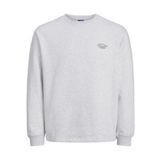 JACK & JONES Erkek Jorbronx Arch Small Sweat Crew Neck Sweatshirt, Parlak beyaz/Detay: melanj, L