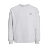 JACK & JONES Erkek Jorbronx Arch Small Sweat Crew Neck Sweatshirt, Parlak beyaz/Detay: melanj, M