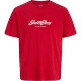 Jack & Jones Erkek Jorcatskılls Ballon Tee Ss Cn Fst Balon Kesim Tişört - Kırmızı