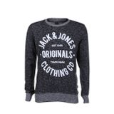 JACK & JONES Erkek Jorclemens Sweat Crew Neck Noos Sweatshirt, Gri (Koyu Gri Melanj Fit:reg Melanj), M