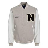 JACK & JONES Erkek JORCOLLEGE WOOL BLEND BOMBER NOOS Mont Ceket Koyu Bej L