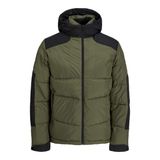 JACK & JONES Erkek JORCOLLEGE WOOL BLEND BOMBER NOOS Mont Ceket Koyu Bej XXL