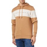 JACK & JONES Erkek Jorcopenhagen Panel Sweat Hood Kapüşonlu Kazak, Tigers Eye/Fit:relaxed/Tapshoe/Org, M