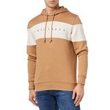JACK & JONES Erkek Jorcopenhagen Panel Sweat Hood Kapüşonlu Kazak, Tigers Eye/Fit:relaxed/Tapshoe/Org, S