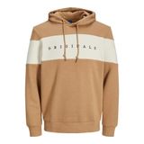 JACK & JONES Erkek Jorcopenhagen Panel Sweat Hood Kapüşonlu Kazak, Tigers Eye/Fit:relaxed/Tapshoe/Org, XXL