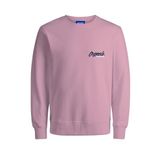 JACK & JONES Erkek Joreaton Sweat Crew Neck FST Sweatshirt, Fairy Tale, L