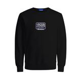 JACK & JONES Erkek Joreaton Sweat Crew Neck FST Sweatshirt, Siyah, L