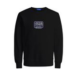 JACK & JONES Erkek Joreaton Sweat Crew Neck FST Sweatshirt, Siyah, XL