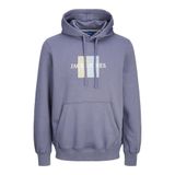 JACK & JONES Erkek Jorfrederiksberg Box Sweat Hood Sn Kapüşonlu Kazak, Mavi (Nightshadow Blue), L